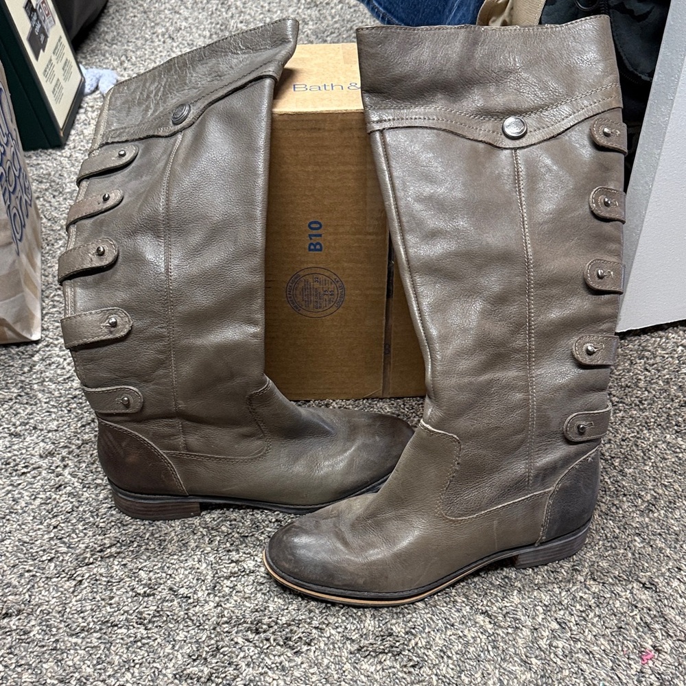 Arturo Chiang Gray Over the Knee Boots
